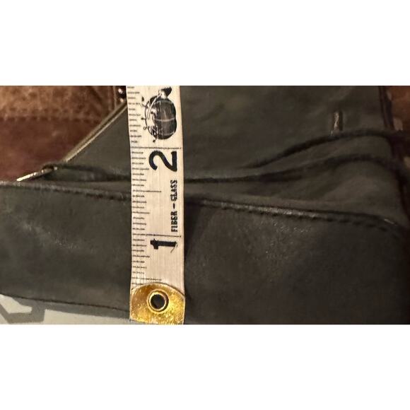 Rebecca Minkoff Crossbody Bag Avery Boho Gray Nubuck Suede Gunmetal Chain Strap - Picture 10 of 10